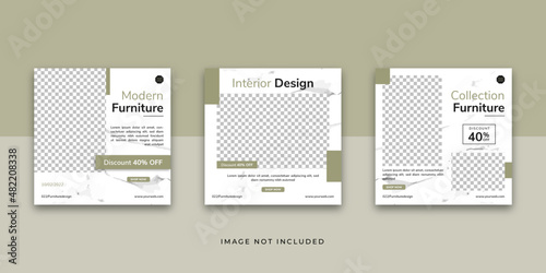 Furniture Interior Social Media Instagram Post Template