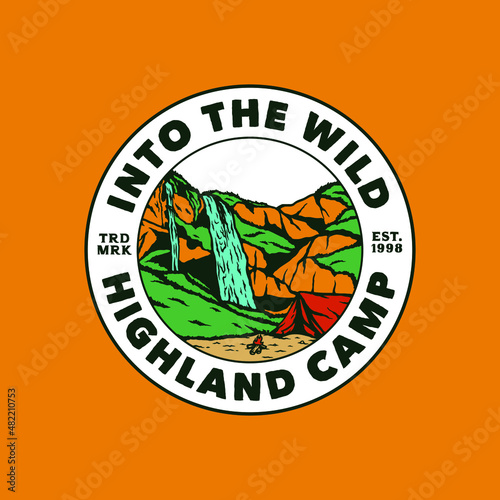 Hand Drawn Vintage Adventure Outdoor Logo Badge