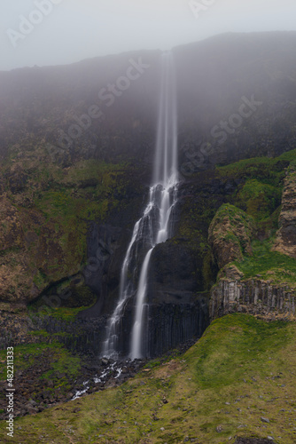 Bjarnarfoss Waterfall in Iceland during Summer