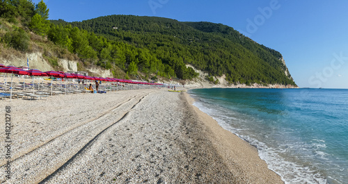 Extra wide view of the beautiful beach of San Michele in Sirolo