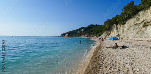 Extra wide view of the beautiful beach of San Michele in Sirolo