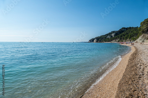 Extra wide view of the beautiful beach of San Michele in Sirolo