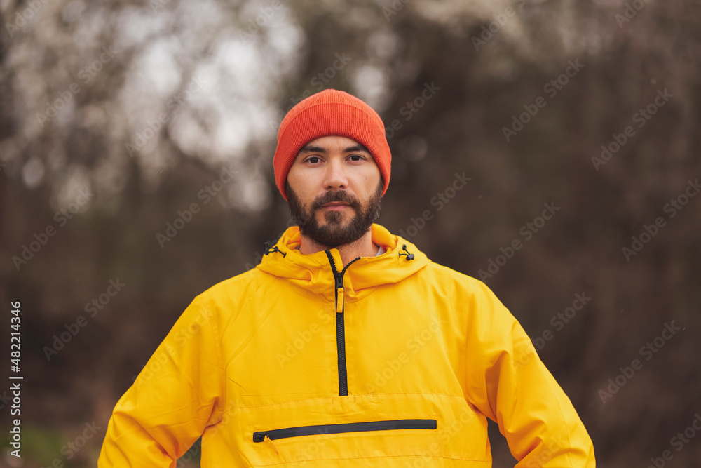 Man relaxing after jogging Man relaxing after jogging