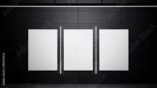 Картината върху платно 3D rendering of a poster template in A2 or A1 format