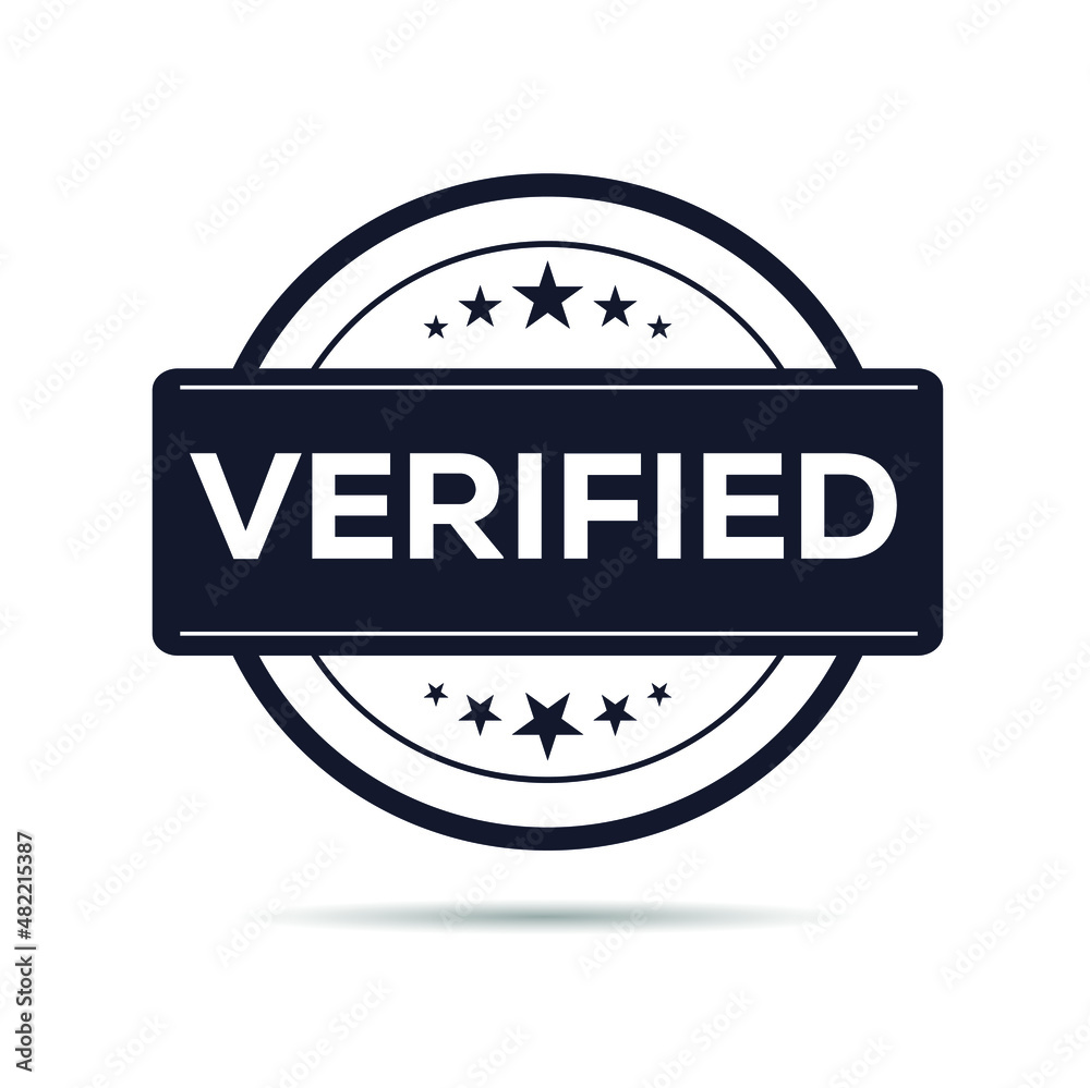 Obraz premium Verified seal stamp, Vector illustration.