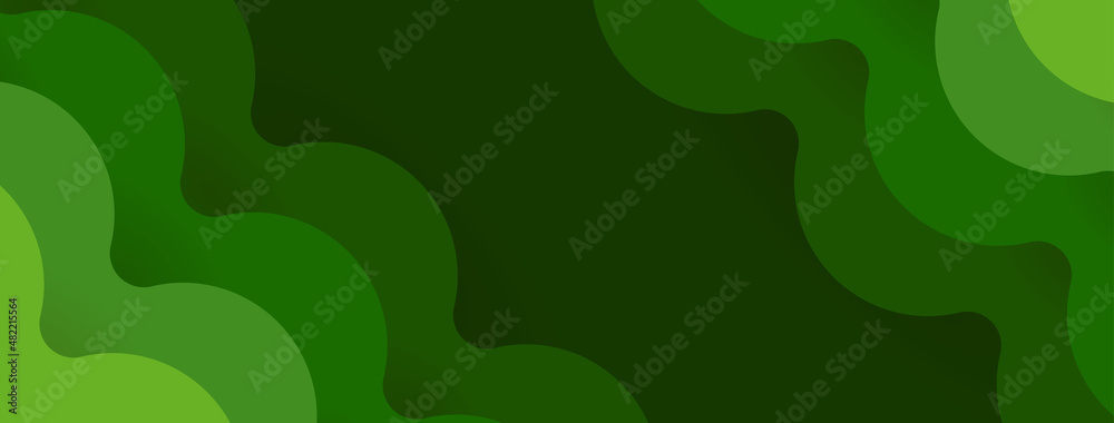 Green wave vector banner with 3d retro shadow effect. Colourful concept with gradiental effect and wavy lines. Creative background for social media, website or print. Green wave vector banner with 3d retro shadow effect. Colourful concept with gradiental effect and wavy lines. Creative background for social media, website or print.