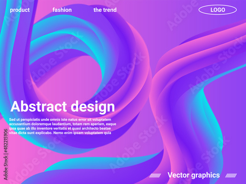 Abstract liquid form of liquid color. Creative vector concept.