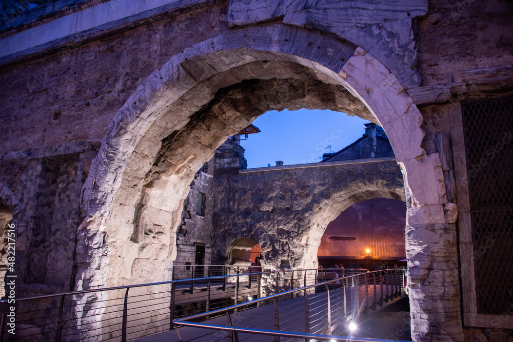 Fototapeta premium Praetorian gate, Aosta, Aosta Valley, Italy