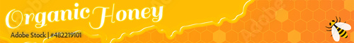 蜂蜜バナー、Organic Honeyの文字入り、728x90