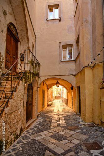 Fototapeta Naklejka Na Ścianę i Meble -  An alley of Gaeta, a medieval town of Lazio region, Italy.