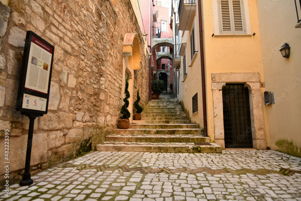 Fototapeta premium An alley of Gaeta, a medieval town of Lazio region, Italy.
