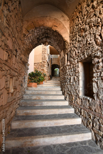 An alley of Gaeta, a medieval town of Lazio region, Italy.