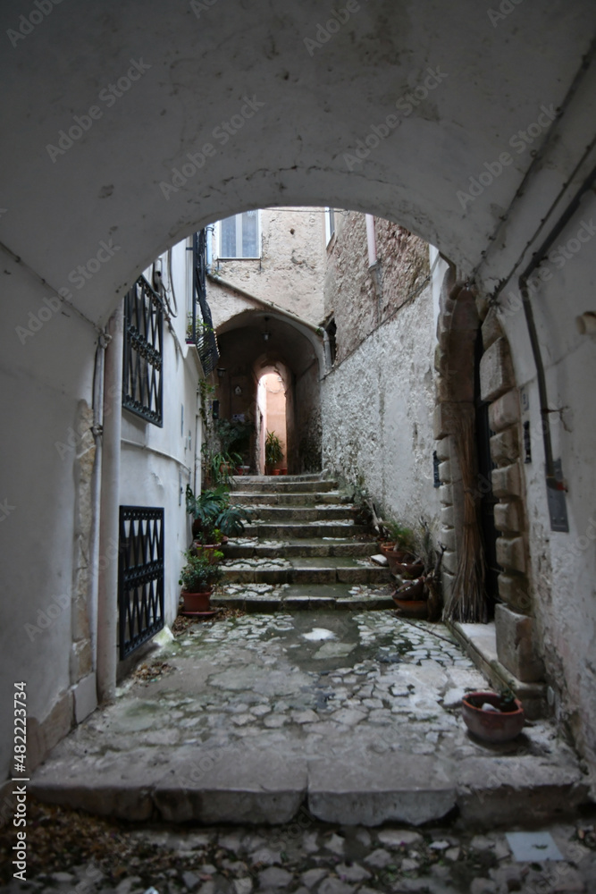 An alley of Gaeta, a medieval town of Lazio region, Italy.