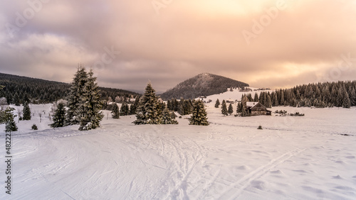 Wintertime landscape of Jizera Mountains
