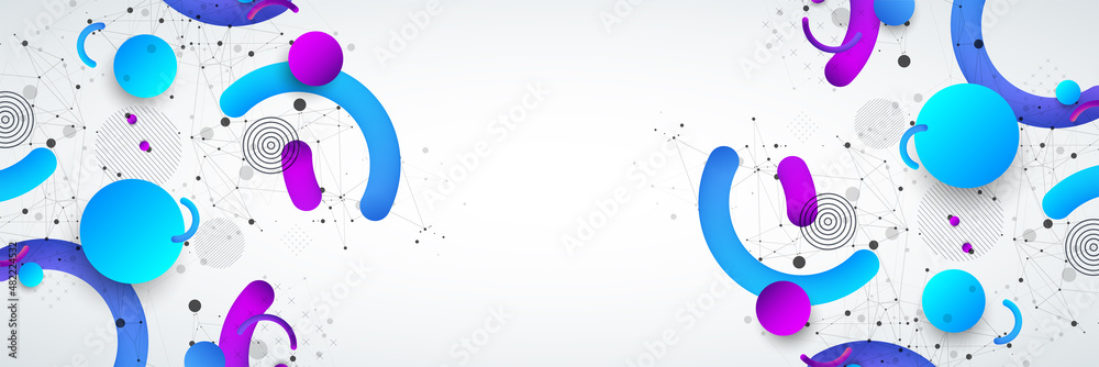 Abstract background with a variety of colored shapes. Abstract background with a variety of colored shapes.