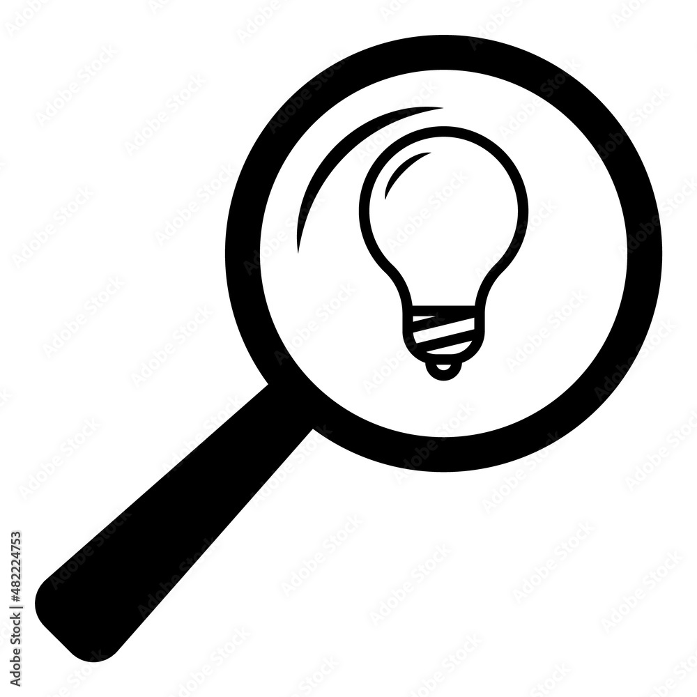 Magnifier Flat Icon Isolated On White Background