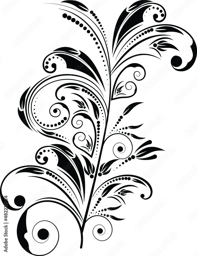 Decorative design elements. Floral hand drawn pattern for greeting cards, covers, paper, wallpaper, banners, frame, background. Swirly art flowers. Decorative design elements. Floral hand drawn pattern for greeting cards, covers, paper, wallpaper, banners, frame, background. Swirly art flowers.