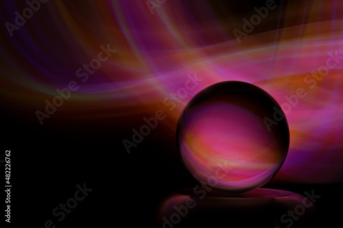 glowing sphere in the dark
