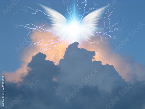 Vászonkép Angel winged star