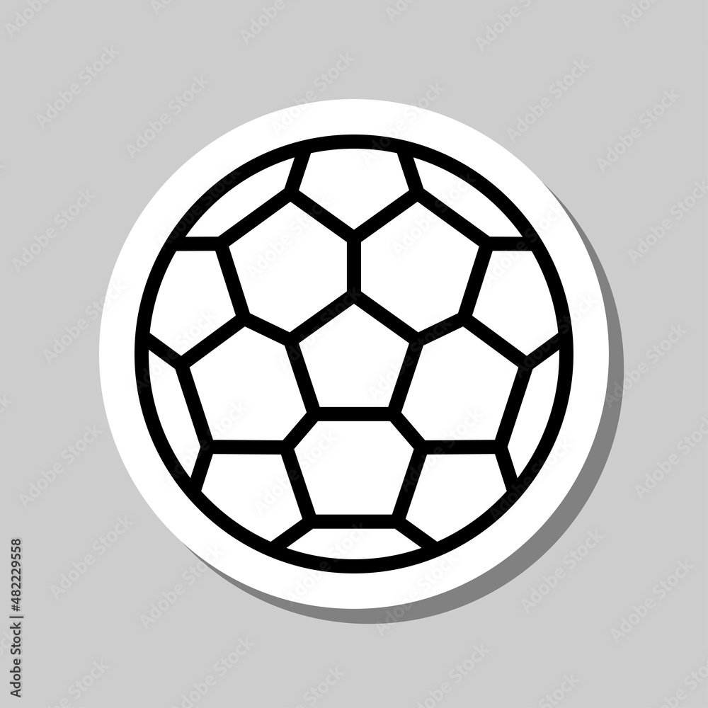 Football simple icon vector. Flat desing. Sticker with shadow on gray background.ai