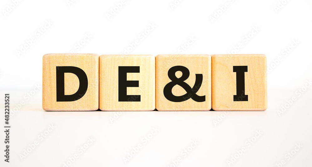 DEI, Diversity, equity and inclusion symbol. Concept words DEI, diversity, equity and inclusion on wooden cubes on beautiful white background. Business, DEI, diversity, equity and inclusion concept. DEI, Diversity, equity and inclusion symbol. Concept words DEI, diversity, equity and inclusion on wooden cubes on beautiful white background. Business, DEI, diversity, equity and inclusion concept.