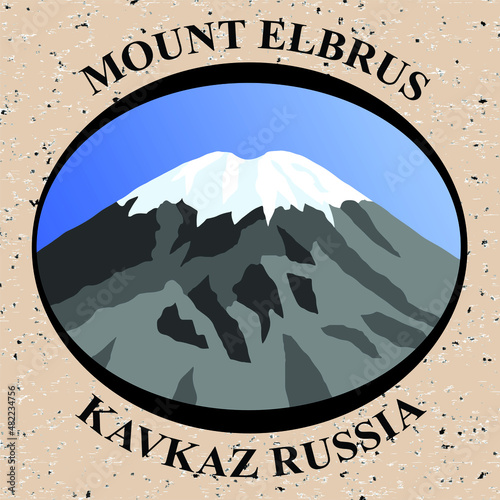 volcano Mount Elbrus, Caucasus, Russia
