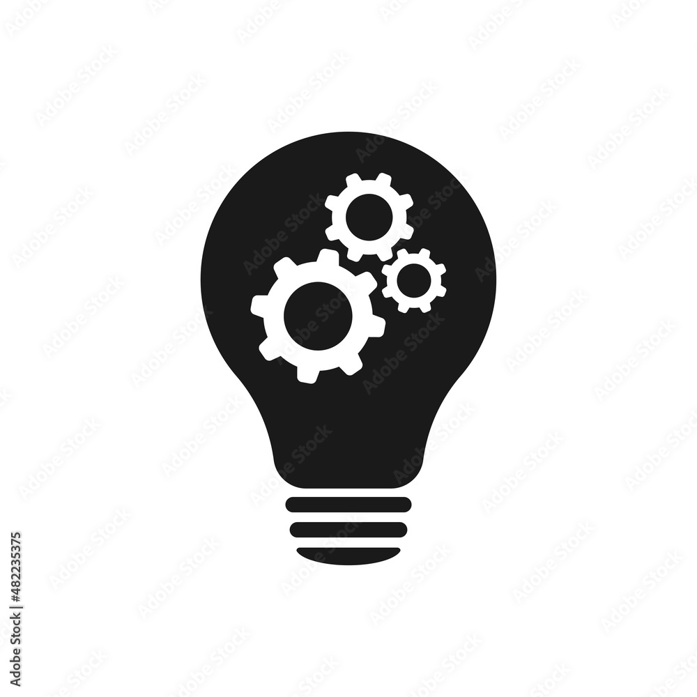 Lamp and Cogwheel - An innovative lamp and gear. Web design. Lamp and Cogwheel - An innovative lamp and gear. Web design.