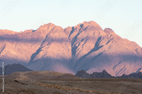Morning mountains landscape on the South Sinai Peninsula, Egypt.