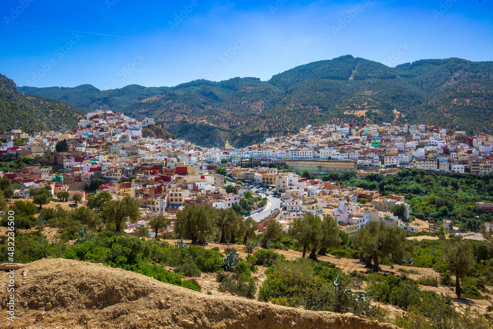 Moulay Idriss is a town in the Fes-Meknes region of Northern Morocco, spread over two hills at the base of Mount Zerhoun.