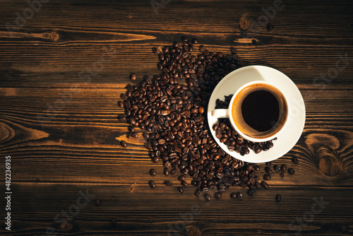 coffe beans on dark background