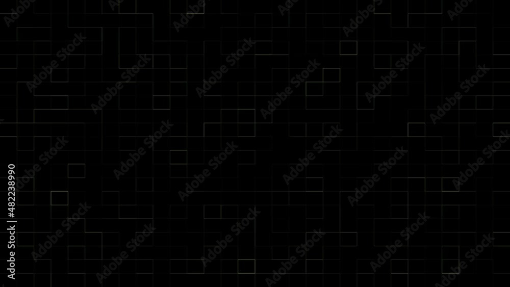 Field Of Rectangles Loop . Abstract rectangles background. 3D animation of moving rectangles. Seamless loop.
