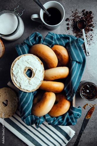 Messy Office Bagel Breakfast Basket
