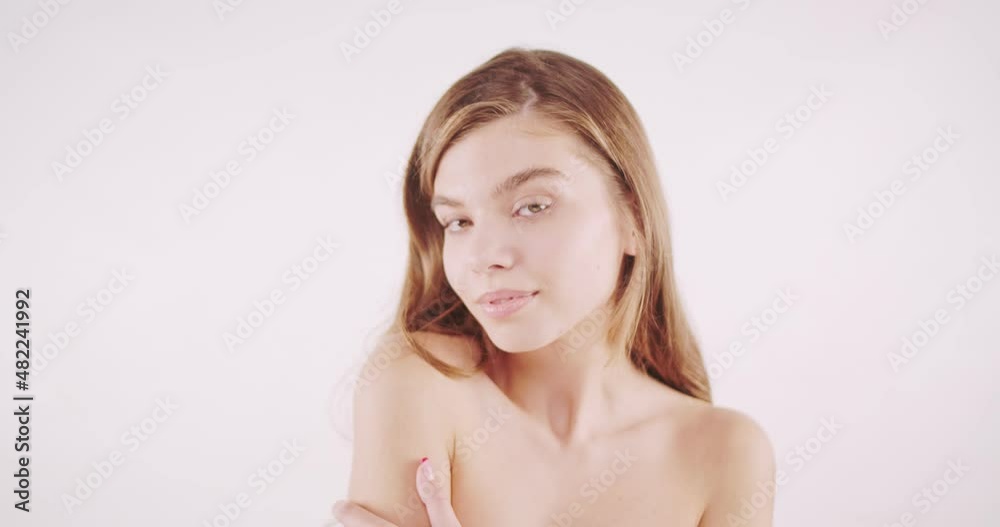 Perfect girl posing in front of the camera Perfect girl posing in front of the camera