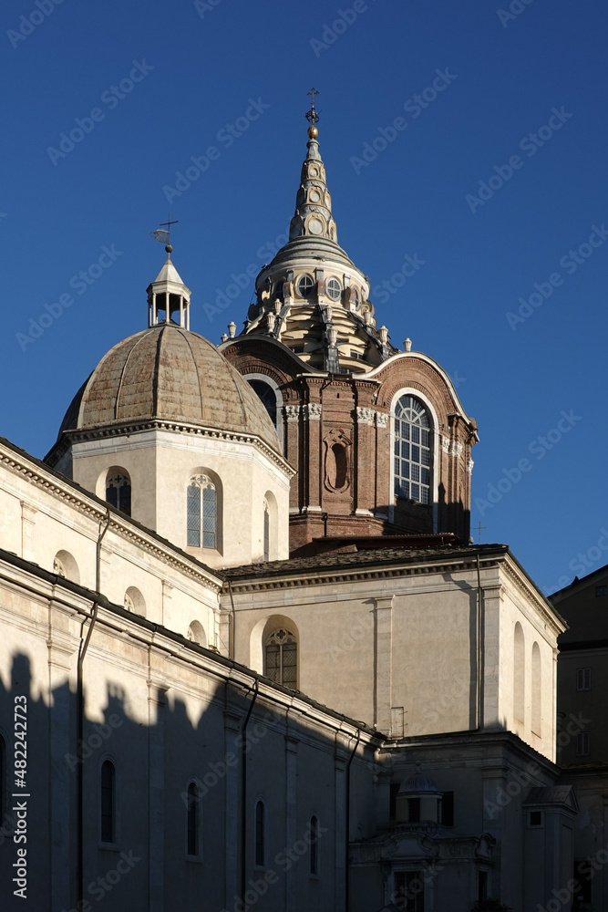 Guarini dome and bell tower of the church of San Giovanni Battista