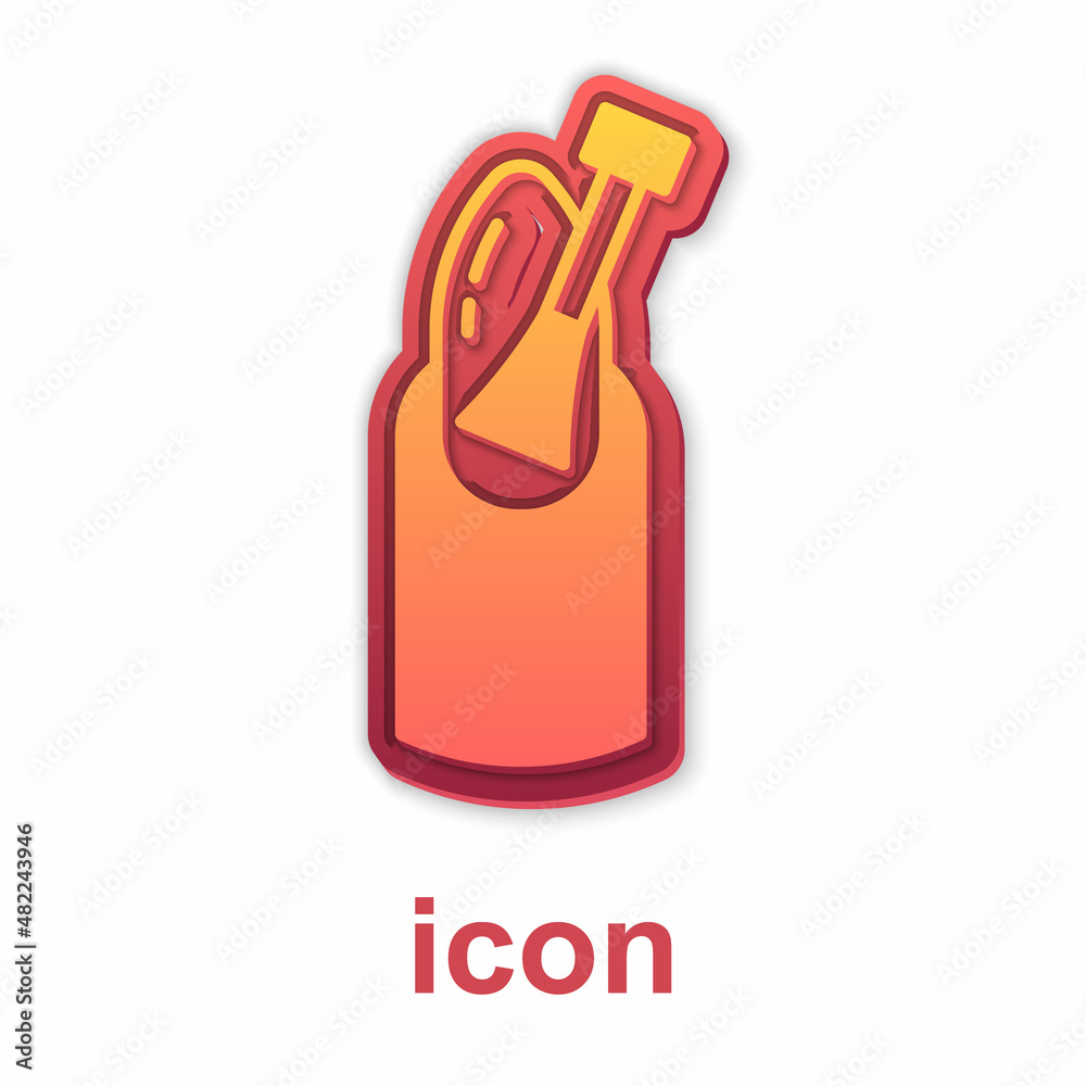 Gold Nail manicure icon isolated on white background. Vector Gold Nail manicure icon isolated on white background. Vector