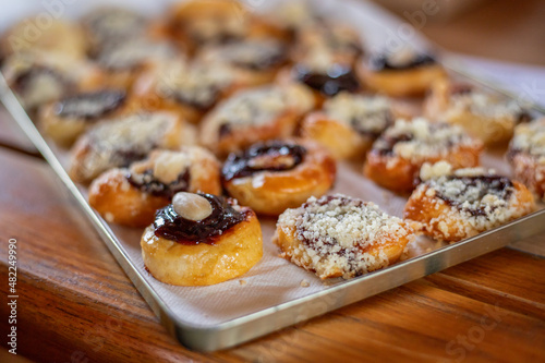 small mini sweet cake wedding cookie traditional czech jam filling