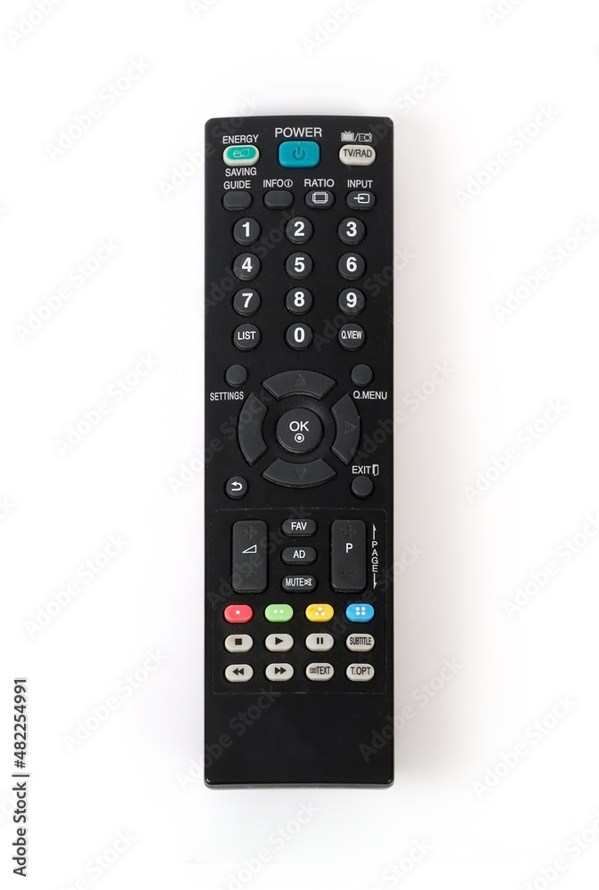 Remote control for consumer electronics isolated on a white background Remote control for consumer electronics isolated on a white background