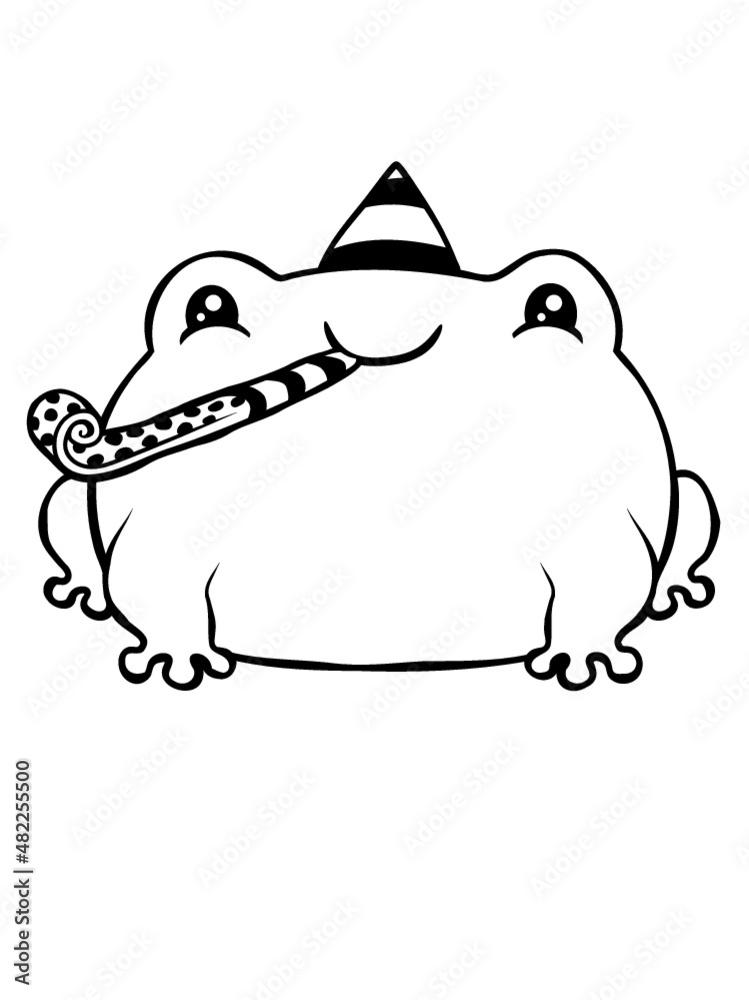  Fröhlicher Geburtstag Frosch Stock Vector 