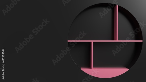 Wallpaper Mural background wallpaper black pink 3d render Torontodigital.ca