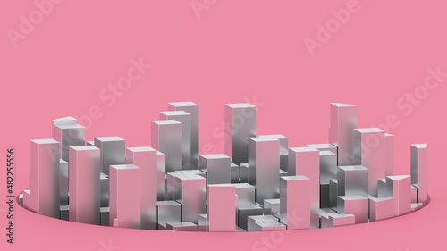 Wallpaper Mural background wallpaper pink  abstract valentine's day 3d render Torontodigital.ca
