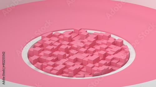 Wallpaper Mural background wallpaper pink  abstract valentine's day 3d render Torontodigital.ca