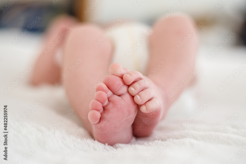 small little newborn baby foot detail blanket leg small little newborn baby foot detail blanket leg