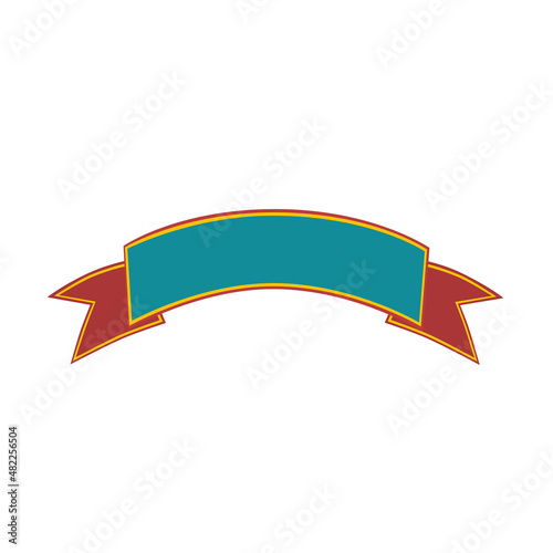 Ribbon banner, color banner. Circus. Isolated on white background vector illustration