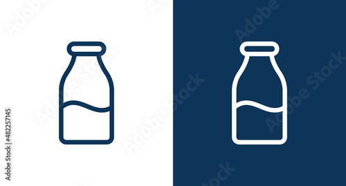 Milk bottle outline icon illustration isolated vector sign symbol
