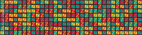Abstract Geometric Pattern generative computational art illustration