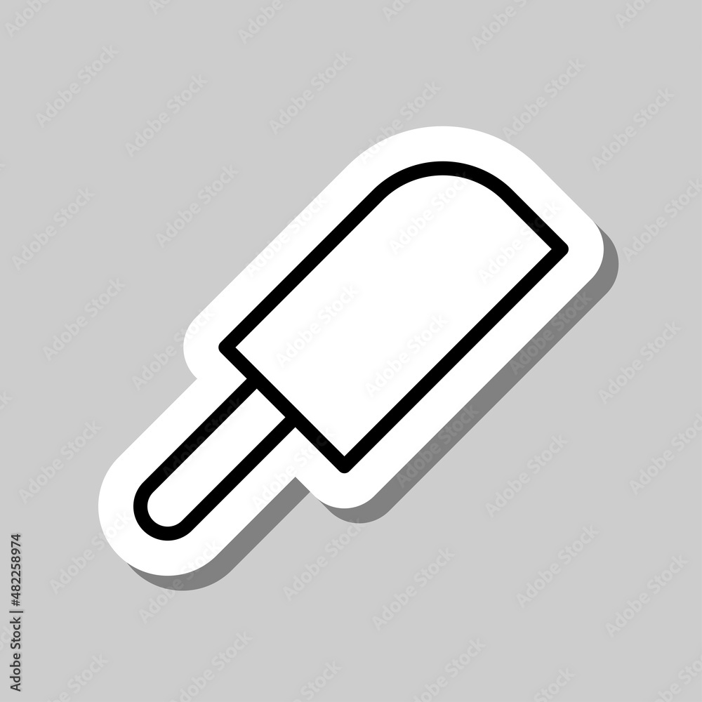 Knife simple icon. Flat desing. Sticker with shadow on gray background.ai Knife simple icon. Flat desing. Sticker with shadow on gray background.ai