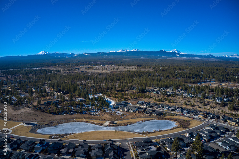 Aerial view of Discovery Park in Bend, Oregon