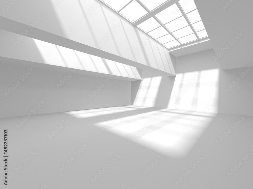 Fototapeta premium White Modern Background. Abstract Building Concept