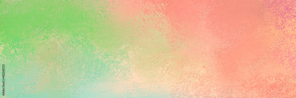 Pastel texture background in Easter colors of pink blue green and coral peach, grunge texture in spring design, colorful paper or wall paint