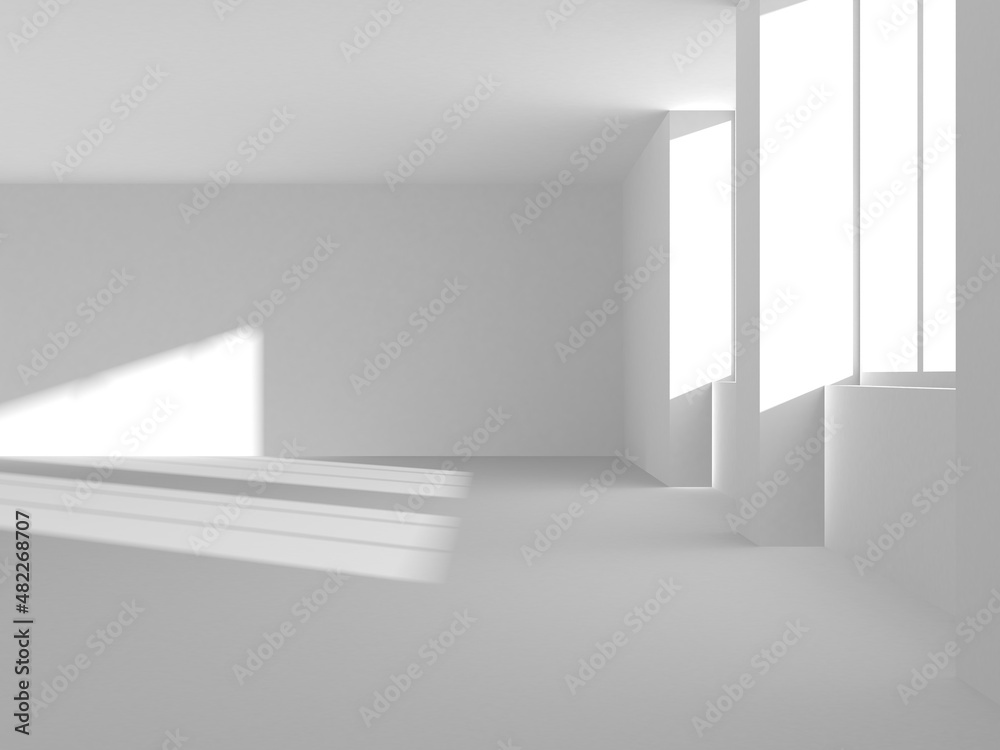 Obraz premium Abstract White Architecture Design Concept